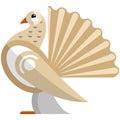 Dove poultry bird icon, flat vector isolated illustration. Farm bird. Domestic fowls.