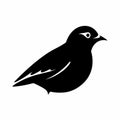 Dove black icon on white background. Pigeon silhouette Royalty Free Stock Photo