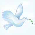 Dove peace symbol logo watercolor