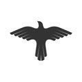 Dove vector illustration. Pigeon. Logo in the form of a bird, a symbol of the world, the image of God`s Spirit