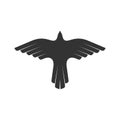 Dove vector illustration. Pigeon. Logo in the form of a bird, a symbol of the world, the image of God`s Spirit