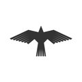 Dove vector illustration. Pigeon. Logo in the form of a bird, a symbol of the world, the image of God`s Spirit