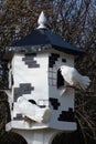 Dovecote and Fantail Doves Royalty Free Stock Photo