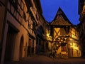 The dovecote at night in Eguisheim Alsace France Royalty Free Stock Photo