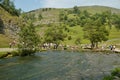 Dovedale River Crossing Royalty Free Stock Photo