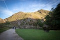 Dovedale Stepping stones, Ilam, Ashbourne, Derbyshire, UK, Augus Royalty Free Stock Photo