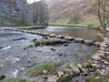 Dovedale stepping stones Royalty Free Stock Photo