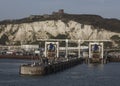 Dover castle and dover port, Kent, England Royalty Free Stock Photo