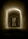 Dover castle napoleonic tunnels Royalty Free Stock Photo