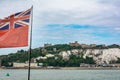 Dover Castle and White Cliffs view from the sea, Dover, Kent, England, UK Royalty Free Stock Photo