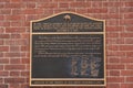 Sign at the site of the Golden Fleece Tavern in First State National Historical Park Royalty Free Stock Photo