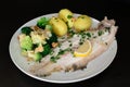 Dover sole fish dinner