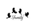 Family, vector. Wording design, lettering Royalty Free Stock Photo