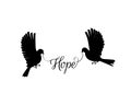 Hope, vector. Wording design, lettering Royalty Free Stock Photo