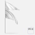 Dovetail or Swallowtail Horizontal Mockup Flag.