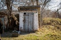 Dovhalivka, Kharkiv region, Ukraine, 03.23.2023: The base of the Russian military. Place of detention and torture of Ukrainian