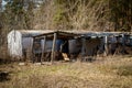 Dovhalivka, Kharkiv region, Ukraine, 03.23.2023: The base of the Russian military. Place of detention and torture of Ukrainian