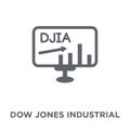 Dow Jones industrial average icon from Dow Jones industrial aver
