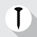 Dowel Icon with chamfer. symbol. Fastening element. Vector