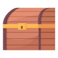 Dower chest icon cartoon vector. Treasure box