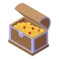 Dower chest icon, isometric style