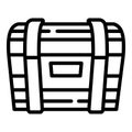 Dower chest icon, outline style