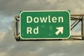 Dowlen Road Exit Sign
