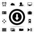 down arrow in a circle icon. web icons universal set for web and mobile Royalty Free Stock Photo
