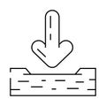 down arrow data loading line icon vector illustration Royalty Free Stock Photo
