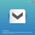 Down Arrow Icon - Blue Sticker button Royalty Free Stock Photo