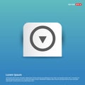 Down Arrow Icon - Blue Sticker button Royalty Free Stock Photo