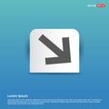 Down Arrow Icon - Blue Sticker button Royalty Free Stock Photo