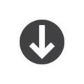 Down arrow icon vector