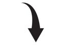 Down arrow icon on white background. black arrow sign. arrow symbol. web arrow down icon. flat style Royalty Free Stock Photo