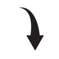 Down arrow icon on white background. black arrow sign. arrow symbol. web arrow down icon. flat style Royalty Free Stock Photo