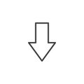 Down arrow line icon