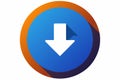 Down Gradient Glyph Circle Icon