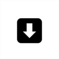 Down arrow web icon. black arrow icon. arrow icon. download icon. down arrow icon. vector arrow icon down. isolated down arrow ico