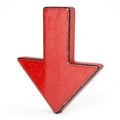 Down direction arrow isolated on white background Royalty Free Stock Photo
