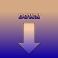 Down errow Royalty Free Stock Photo