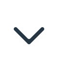 down icon vector from interface essentials concept. Thin line illustration of down editable stroke. down linear sign for use on