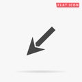 Down Left Arrow flat vector icon Royalty Free Stock Photo