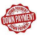 Down payment grunge rubber stamp Royalty Free Stock Photo