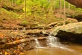 Down river from Blue Hen Falls in Autumn Royalty Free Stock Photo