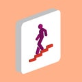 Down staircase Simple vector icon. Illustration symbol design template for web mobile UI element. Perfect color isometric Royalty Free Stock Photo