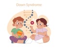 Down Syndrome concept. Royalty Free Stock Photo