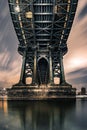 Down Under Manhattan Bridge Royalty Free Stock Photo