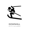 downhill icon in trendy design style. downhill icon isolated on white background. downhill vector icon simple and modern flat