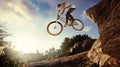 Downhill mountain bike rider Royalty Free Stock Photo