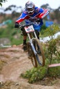 Downhill Mountain Biker Royalty Free Stock Photo
